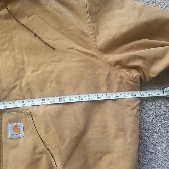 Carhartt Jacket Mens 3XL Tan Hooded Quilted Blanket Lined Barn Chore Work J130M - Picture 8 of 11